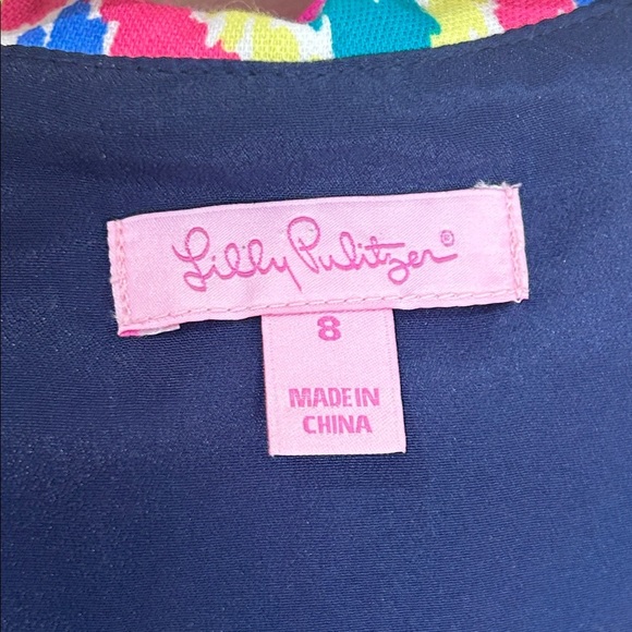 NWT Lilly Pulitzer Sherlynn Hearts A Flutter Multi Color Chevron Striped Dress 8 - Picture 5 of 16